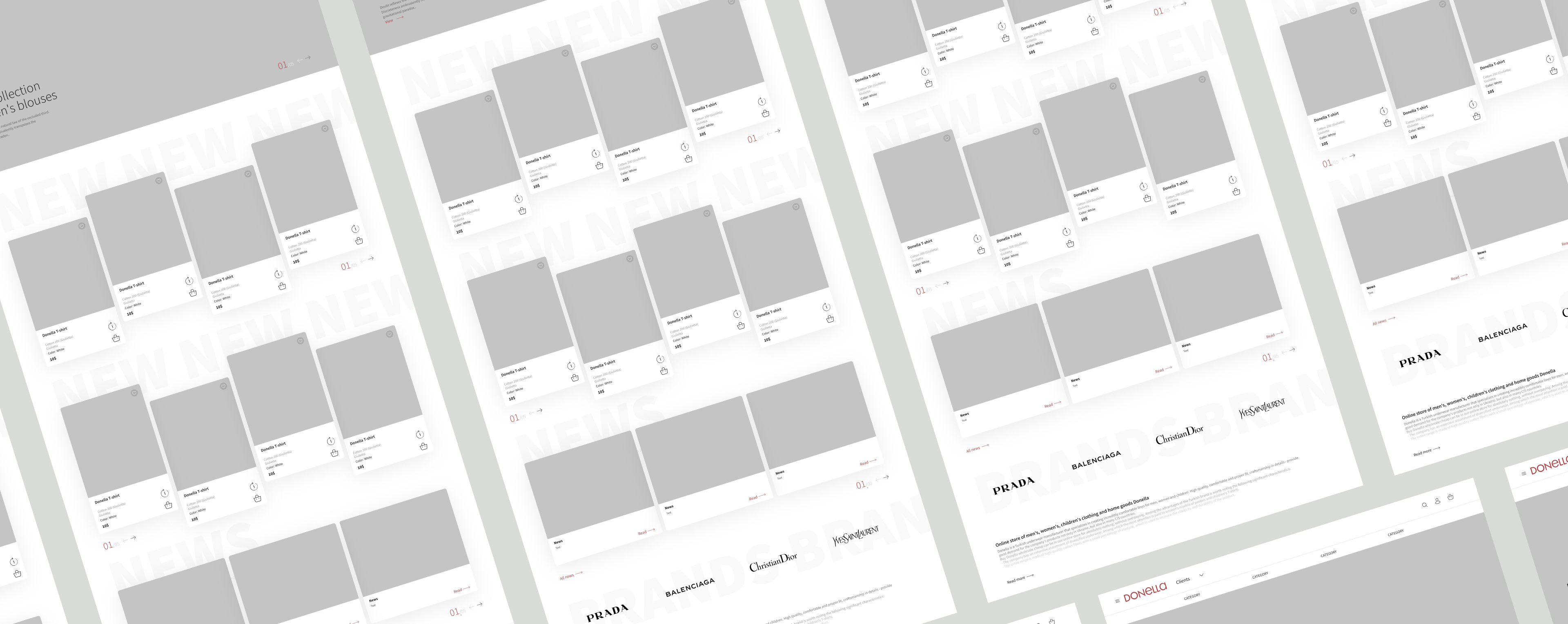 Donella wireframing