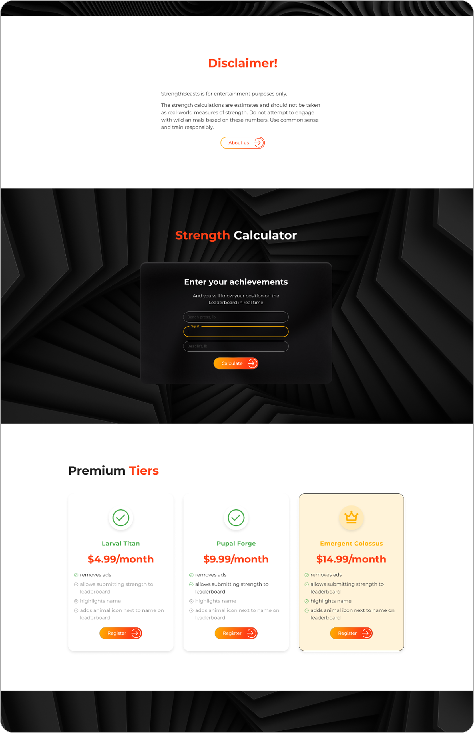 FitnessLeader UI concept