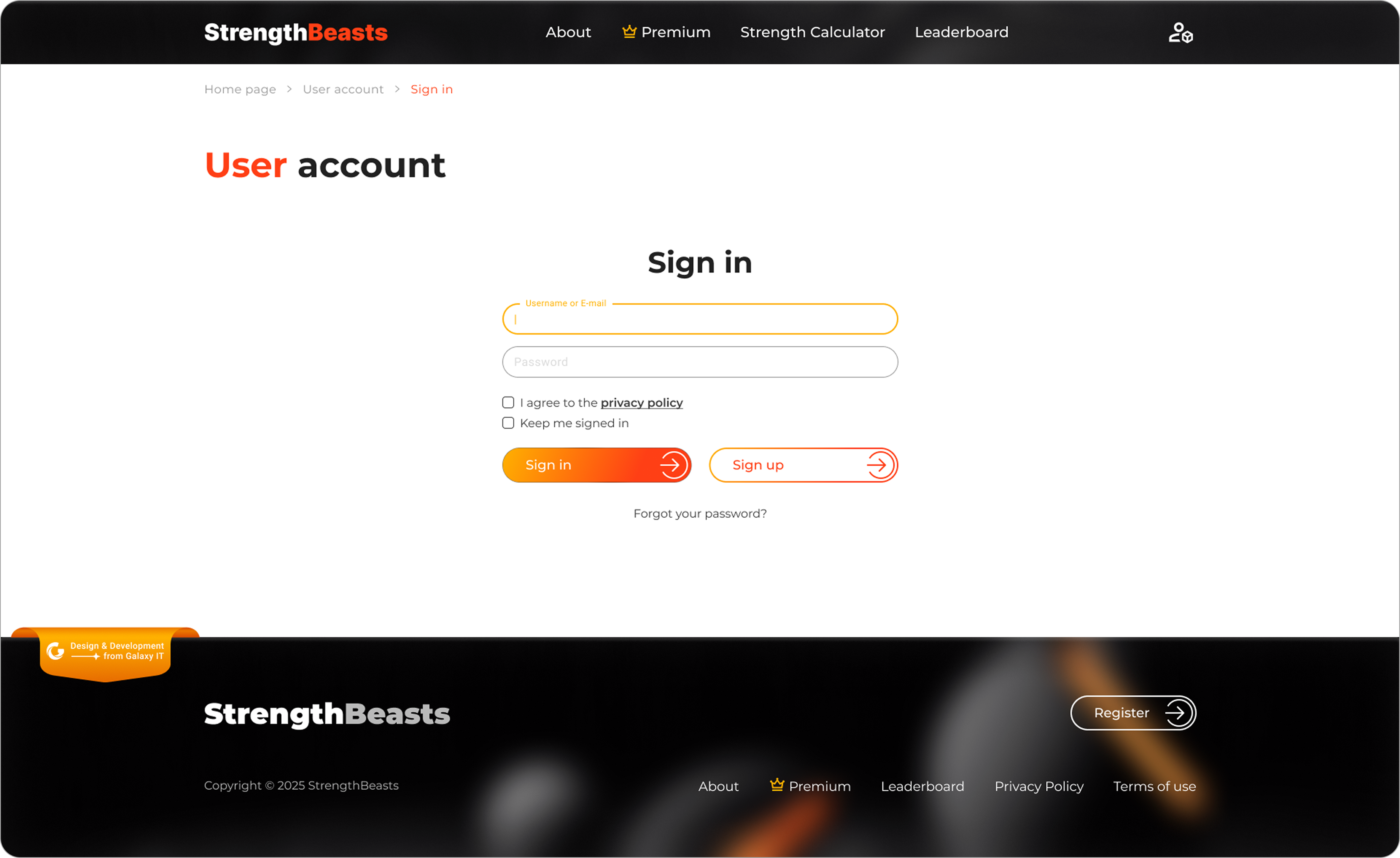 FitnessLeader UI concept